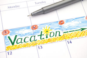 Reminder Vacation in calendar