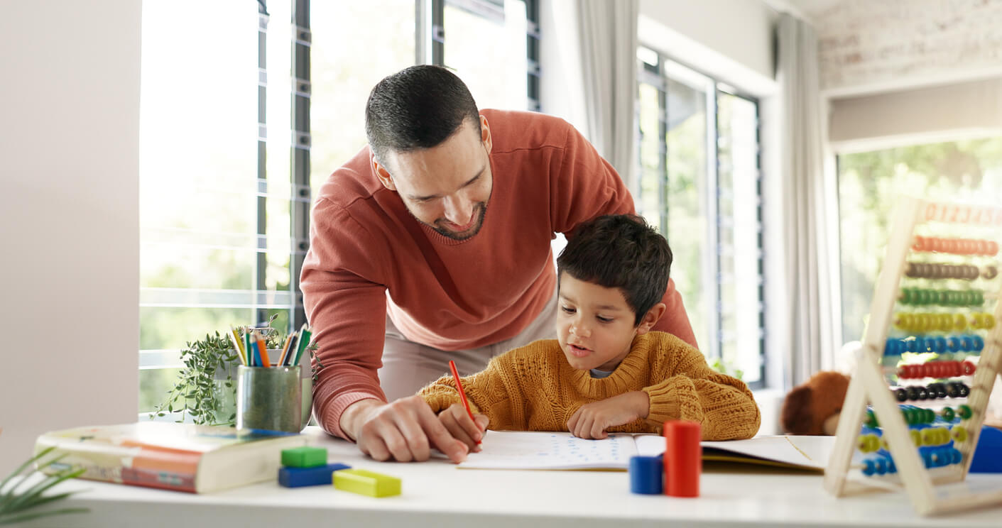 Pediatric physical therapist working with a student at school