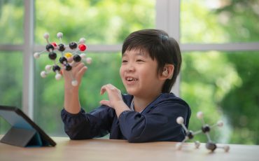 A student with hearing impairments